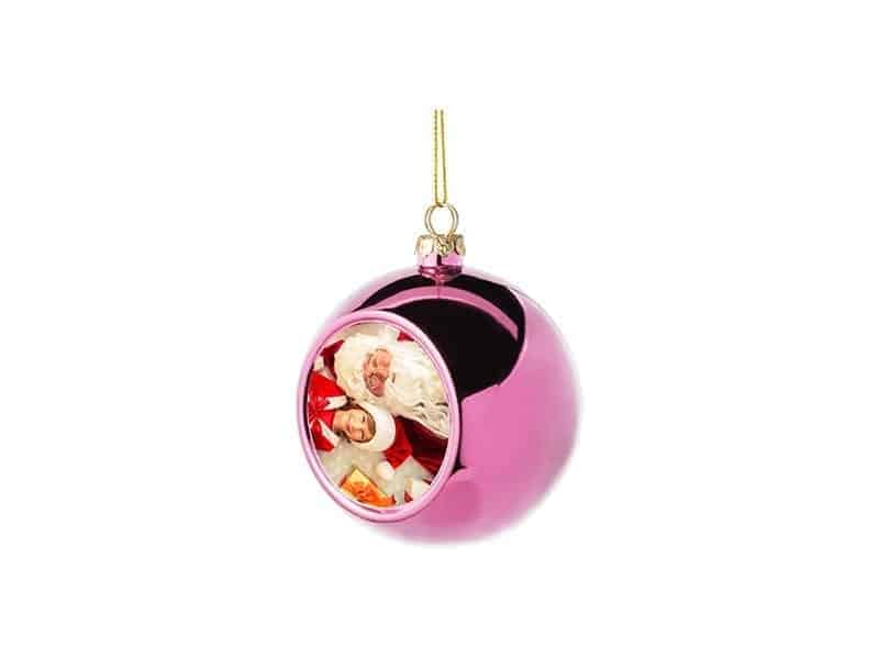 Plastic Christmas Ball Ornament (Rose red)
