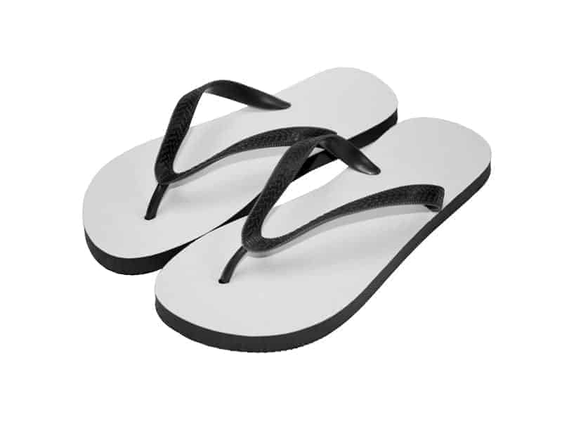 Adult Flip Flops Black Medium